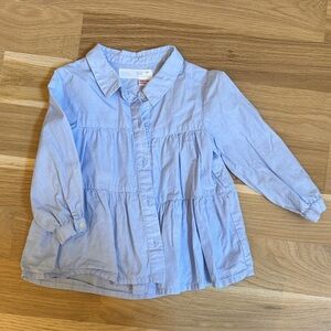 Zara Light Blue Button Down Kids Shirt